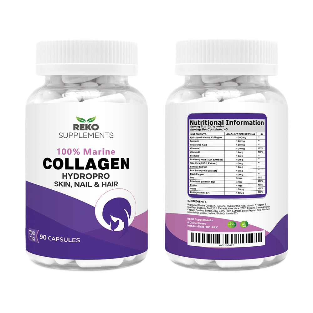 Marine Collagen – front and back of bottle