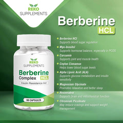 Berberine HCL Complex 60 Capsules