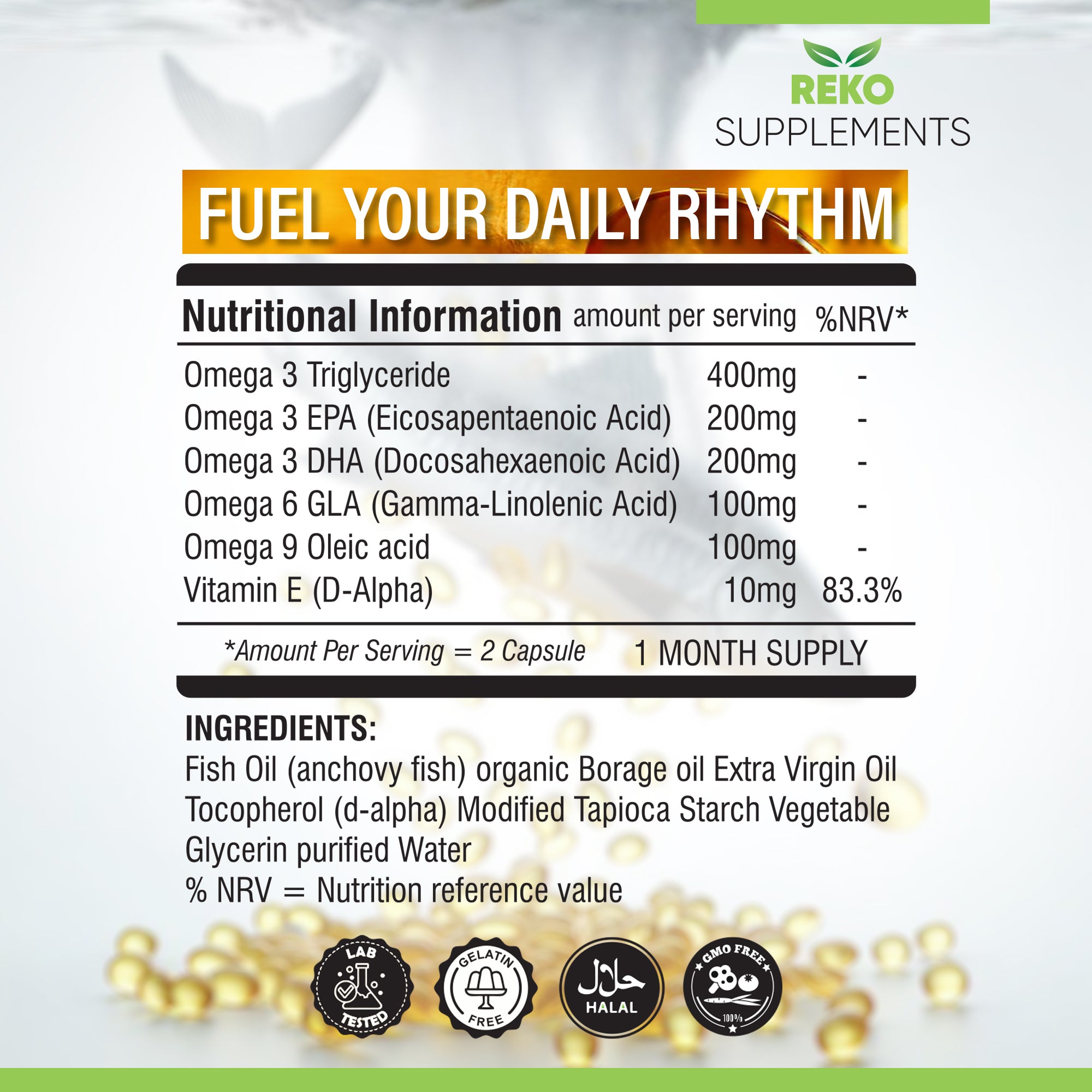 Why Choose Reko Triple Omega 3-6-9 vs Standard Fish Oil comparison