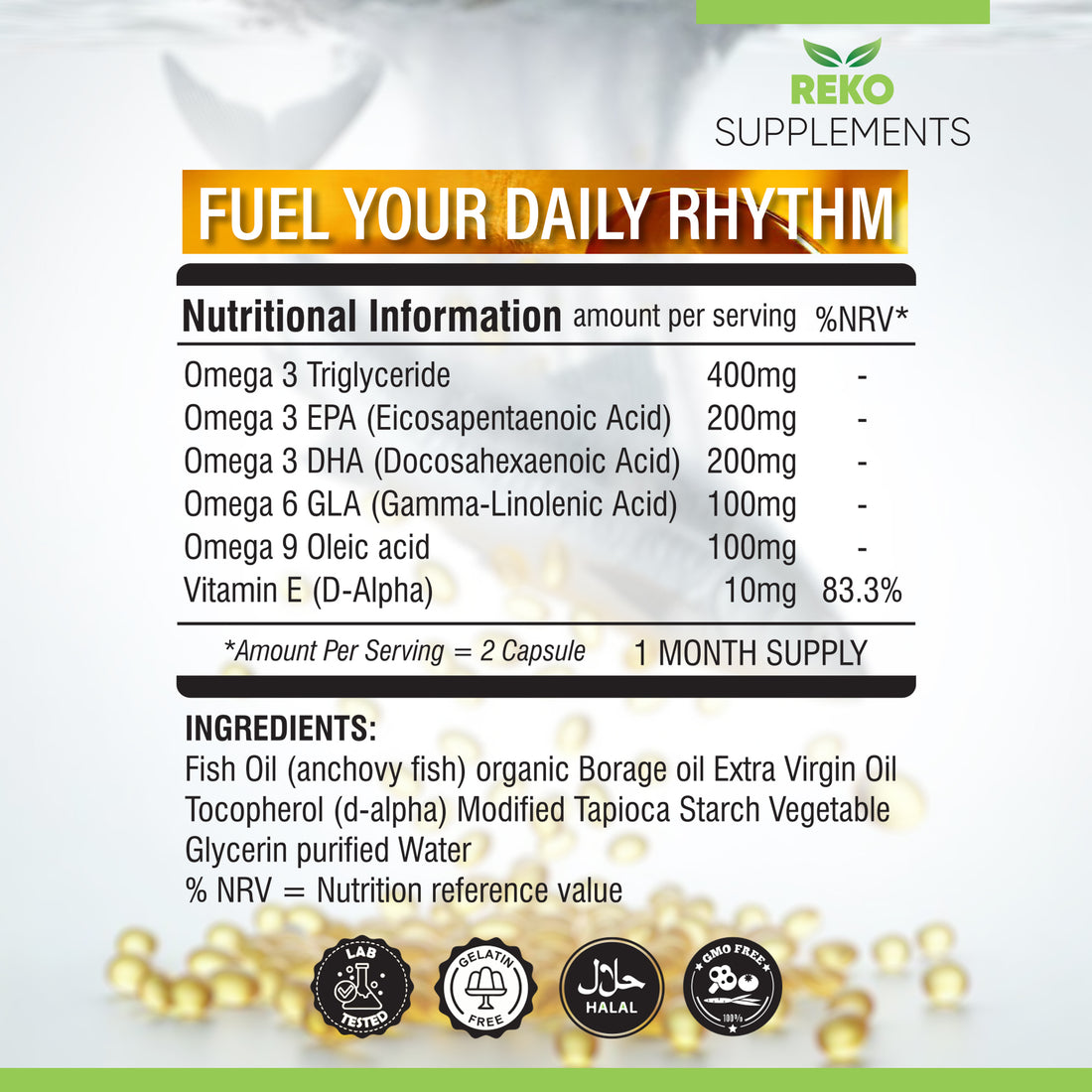 Why Choose Reko Triple Omega 3-6-9 vs Standard Fish Oil comparison